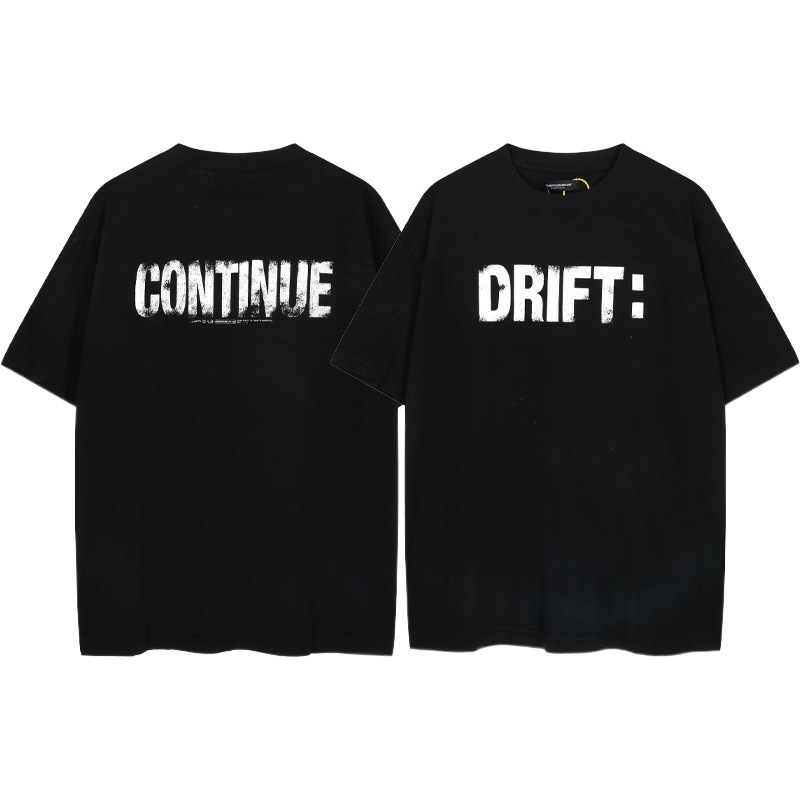 Marca de moda FAR.ARCHIVE vintage lavado angustiado carta impresión hombres suelta pareja de mujeres casual Camiseta de manga corta