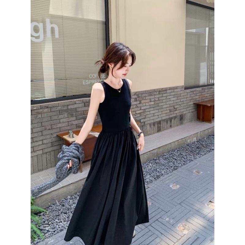 Super Comfortable to Wear! Hepburn-Style Elegant and Refined Base Dress with High Elasticity and Slimming Effect - up Upgraded Dress for Summer H062606