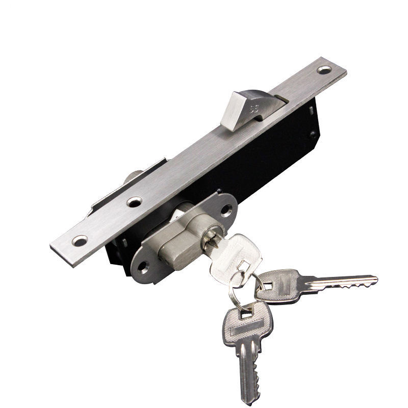 Personalizada 304 puerta deslizante de acero inoxidable gancho de bloqueo de doble bloqueo de núcleo con bloqueo de puerta enmarcado cerradura de puerta corredera cerradura de puerta corredera cerradura de puerta corredera cerradura de puerta corredera cerradura