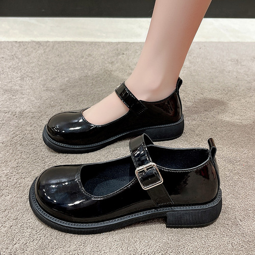 Flat-bottomed JK uniform Joyco shoes for women 2024 small leather shoes Japanese college style single shoes retro British style Lolita shoes