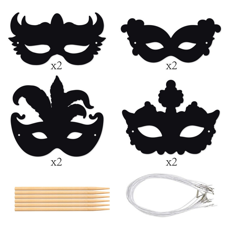 Amazon Mask Carnival Decoration Supplies Colorful DIY Scratch Máscara de carnaval Accesorios para fotos