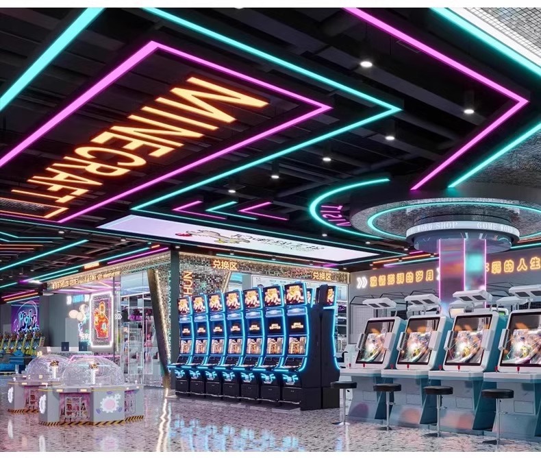 Ciudad de juegos electrónicos módulo de luces de juegos electrónicos parque de juegos de marea espacio centro comercial sala de baile internet café tienda modelado luz