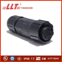 利路通M16 2+8 LED显示屏防水接线端子 电源信号一体防水连接器