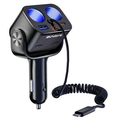 Mobil şarj cihazları: charger cigarette lighter conversion plug - buwei-car-charger-y36tc-a1-drag-one