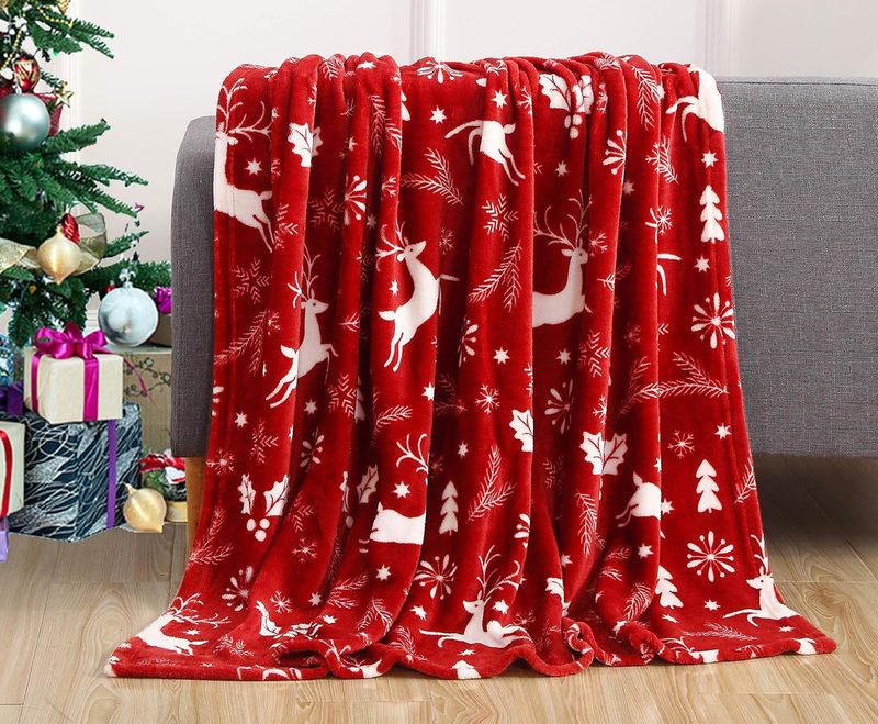 クリスマスハロウィーンフランネル毛布祝日プレゼントベッド用品リビングソファー怠け者毛布来図|undefined