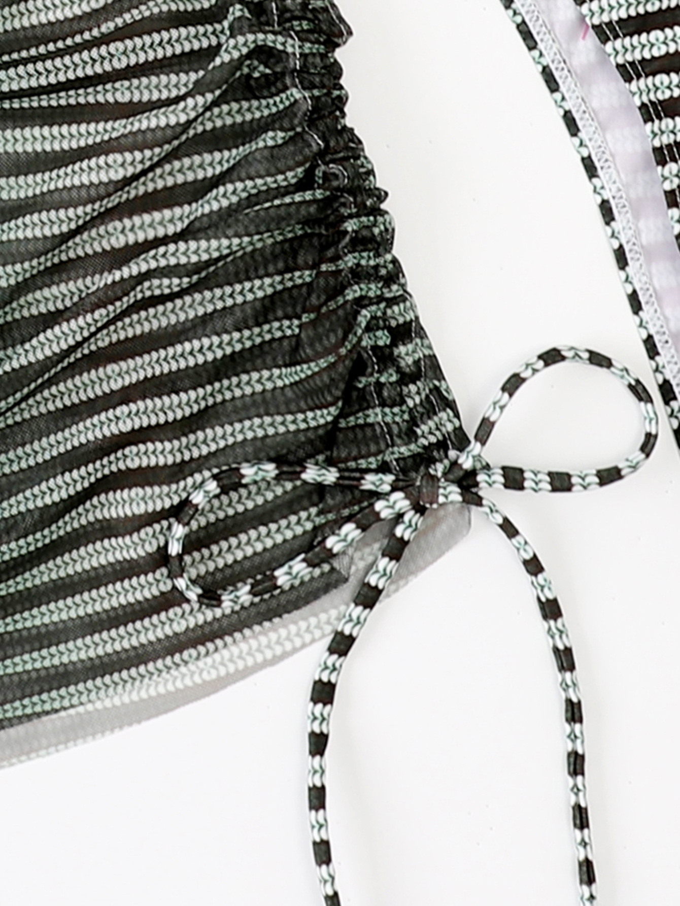 Dámske plavky pruhované sexi opaľovací krém do bikín, trojdielna súprava_voghion.com