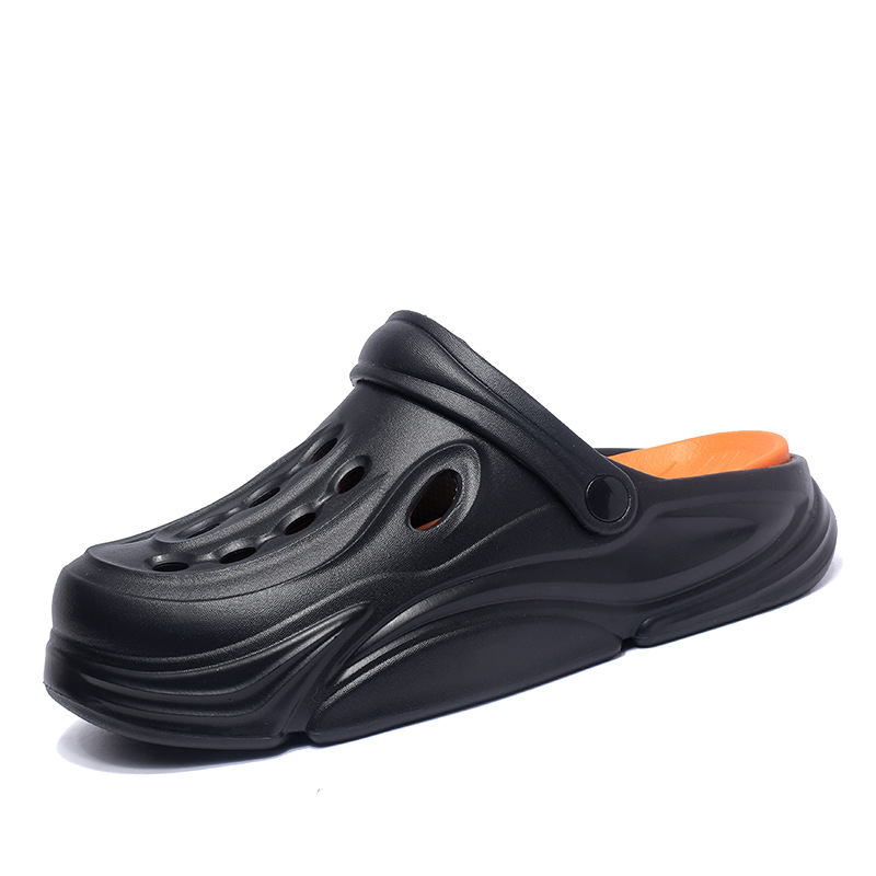 Zapatos con agujeros para mujeres que usan heces en verano, zapatillas Baotou, sandalias deportivas para hombres, zapatillas antideslizantes de suela gruesa, eva desodorante