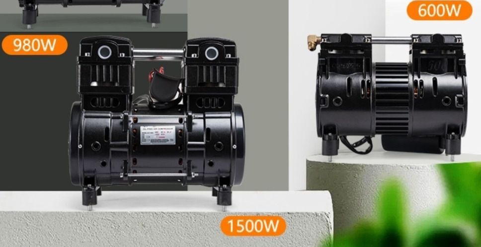 Oil-free silent original air compressor head motor vacuum pump 220V air pump head air compressor