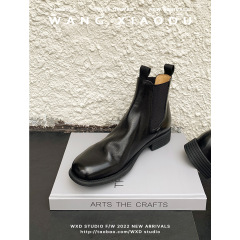 【王小毒】從南到北●手工切爾西短靴女2023年新款百搭煙筒馬丁靴