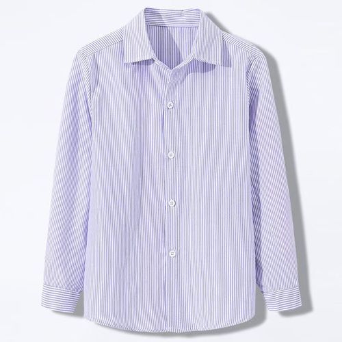 Men's Long-Sleeve Striped Shirt Wholesale Factory Trend Brand Loose Middle-Aged Korean Style Casual Grid Stylish 2025