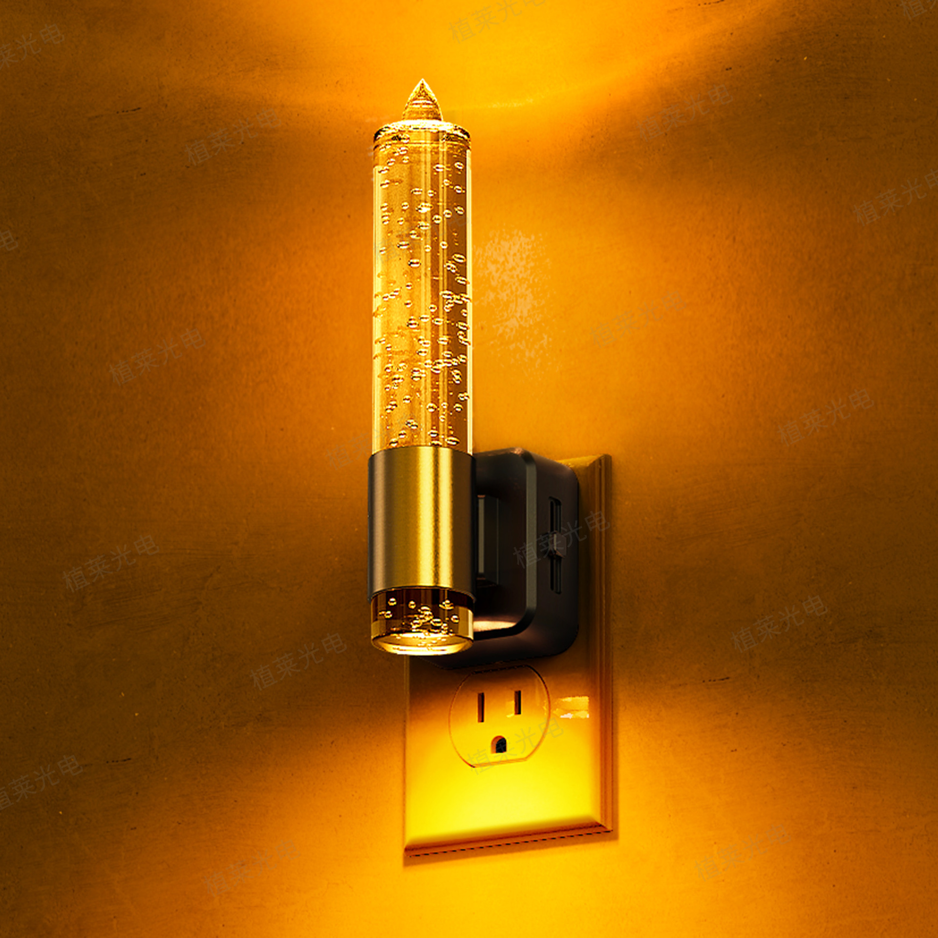 Light Control Night Light Gy221 Imitation Candle Amber Light Night Atmosphere Decoration Bedroom Bedside Sensor Night Light