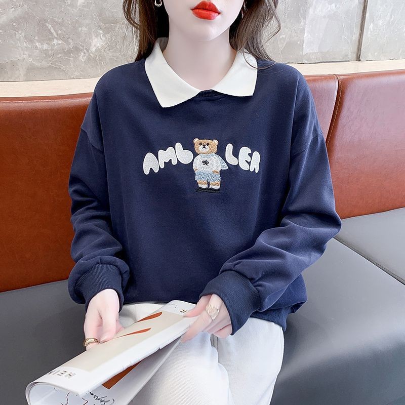 2025 nuevo suéter con cuello de polo para mujer, talla grande, sentido de diseño de mujer, versión coreana de nicho, chaqueta suelta de principios de otoño