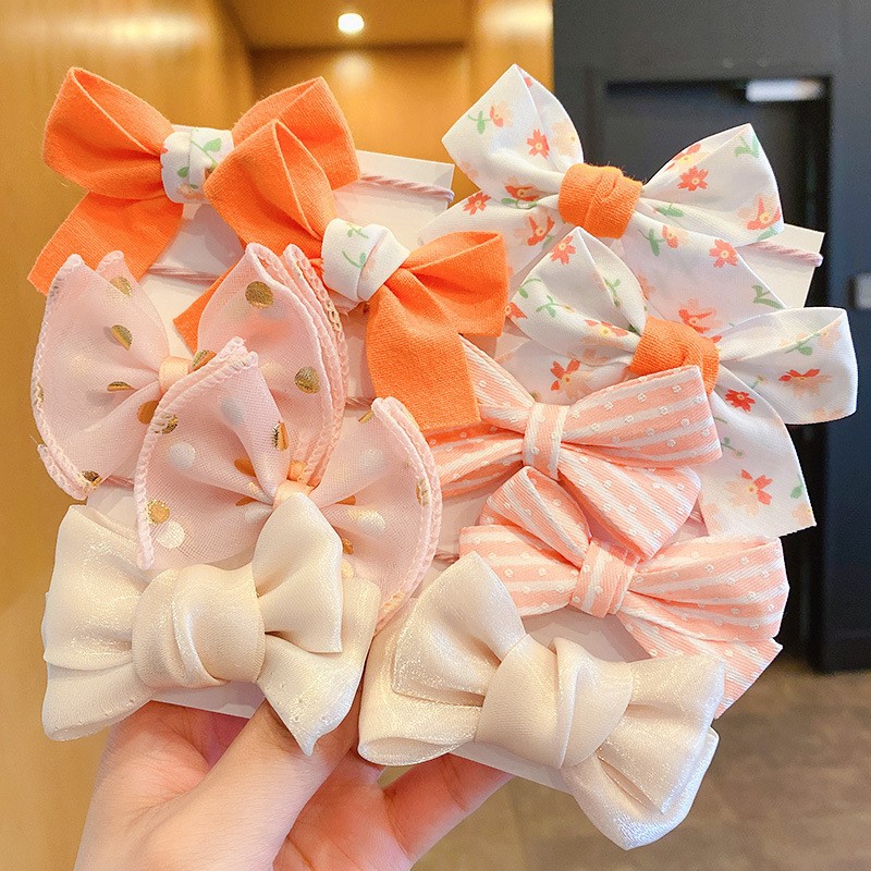 Accesorios coreanos para el cabello con lazo para niñas, ligas elásticas para niñas pequeñas que no dañan el cabello, diademas de dibujos animados para bebés.