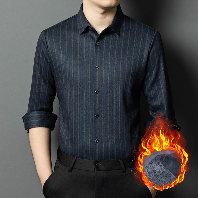 Live Broadcast Popular Item: Wool-Blend Warm Mulberry Silk Shirt for Men, Fleece-Lined and Thickened, High-Quality Business Shirt for Men Live Broadcast Popular Item: Wool-Blend Warm Mulberry Silk Shirt for Men, Fleece-Lined and Thickened, High-Quality Business Shirt for Men