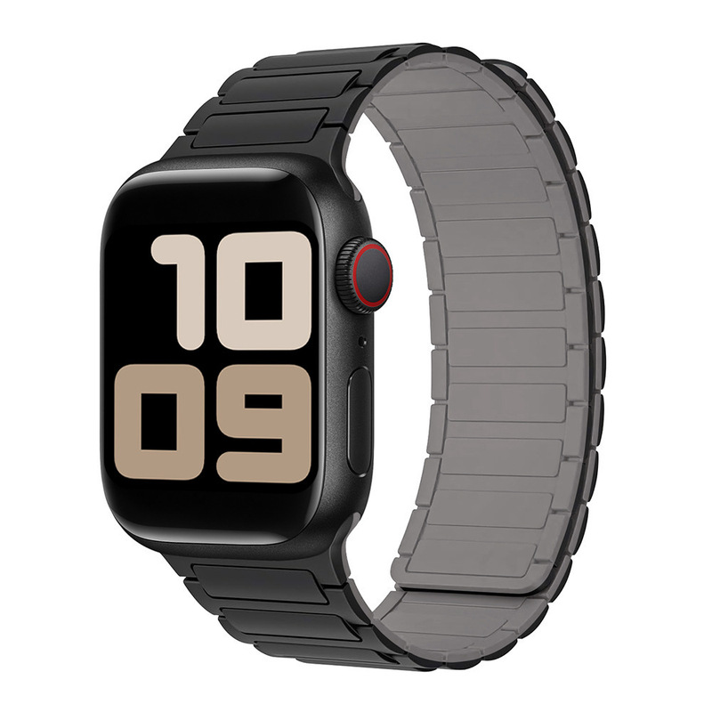 适用iwatch表带苹果S10S9手表带工字磁吸硅胶表带watch876543代SE|undefined