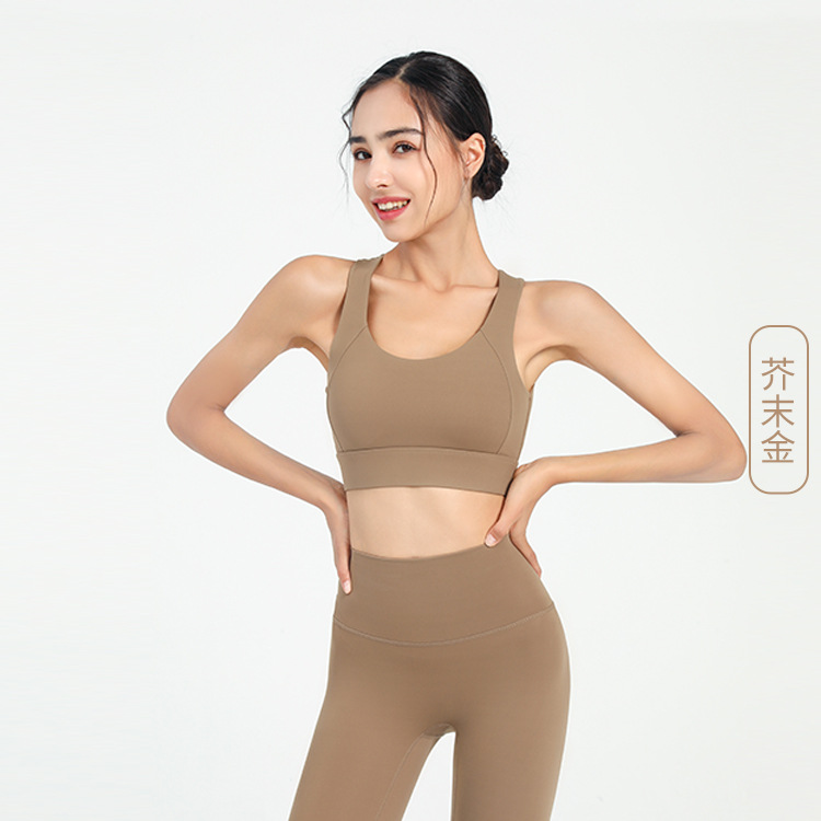 Nuevo original belleza espalda fitness ropa interior de yoga ropa de mujer sin respaldo a prueba de golpes yoga chaleco deportes fitness danza sujetador