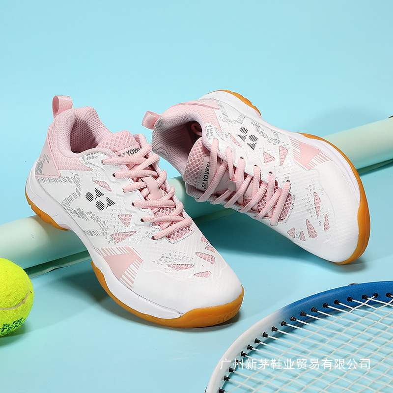 Off-Size Brand Badminton Shoes for Men and Women, Professional Tennis Real Carbon Plate Yy Anti-Slip Sports Shoes, Mesh Wear-Resistant