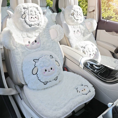 Wool pad: cover, cute single-piece plush, 2025 - coconut-white-luxury-double-seatthick-lamb-fleece-super-warm-non-slip-and-durable