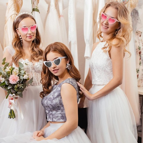 Yiwu Ready-to-Ship Cross-Border European & American Style Party-Shaped Heart-Shaped Women's Sunglasses – Fashionable, Internet-Famous, Perfect for Larger Faces to Create a Slimming Effect