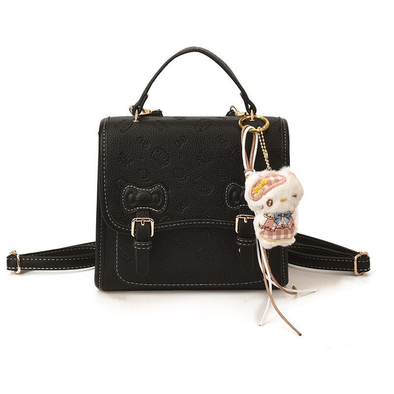 A Niche Embossed Bow Casual Backpack With A High-end Feel, Sweet And Simple Small Backpack_voghion.com