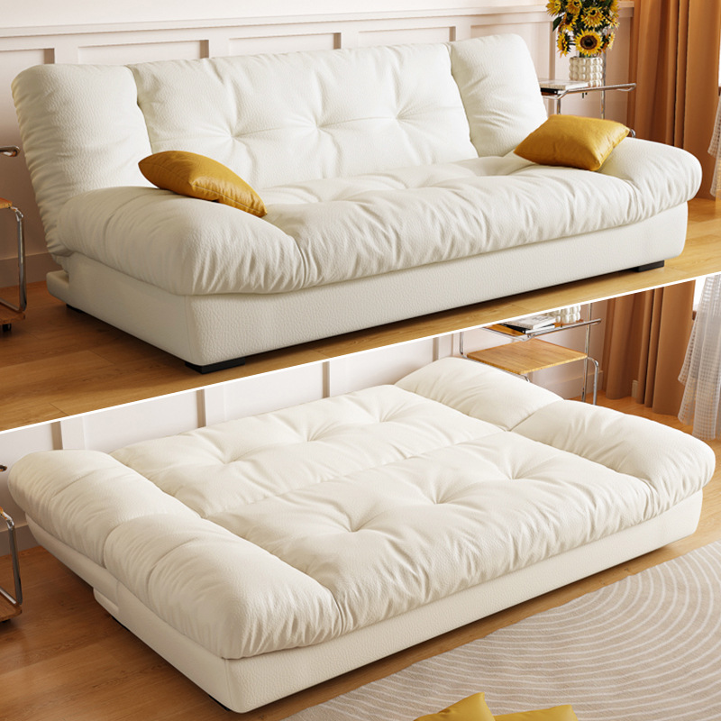 Cloud Dual-Purpose Foldable Sofa Multi-Functional Sofa Bed Living Room Small Apartment Modern Simple Cream Style Internet Celebrity Model