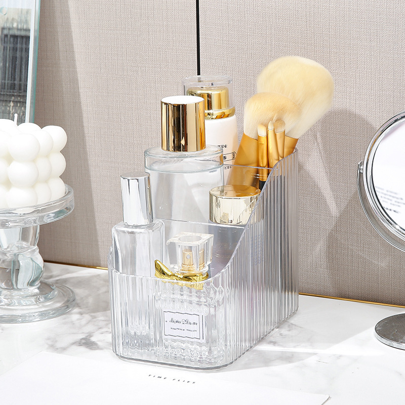Transparente de tres rejilla (caja de almacenamiento de cosméticos 14,5*8,5*12cm)