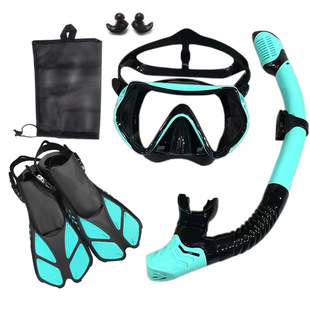Outdoor sports diving mask breathing tube adjustable flippers frog shoes three-piece snorkeling Sanbao suit diving goggles