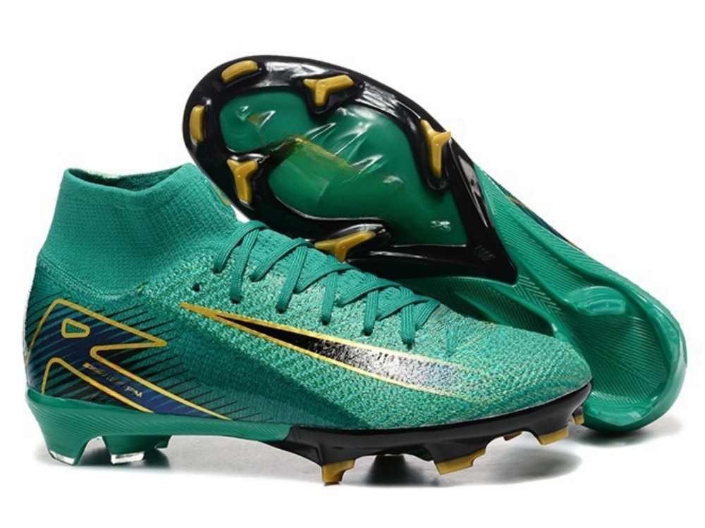 Comercio exterior nuevo Assassin 16 zapatos de fútbol competencia profesional zapatos de alta altura construidos totalmente cojín impermeable de punto zapatos de fútbol FG