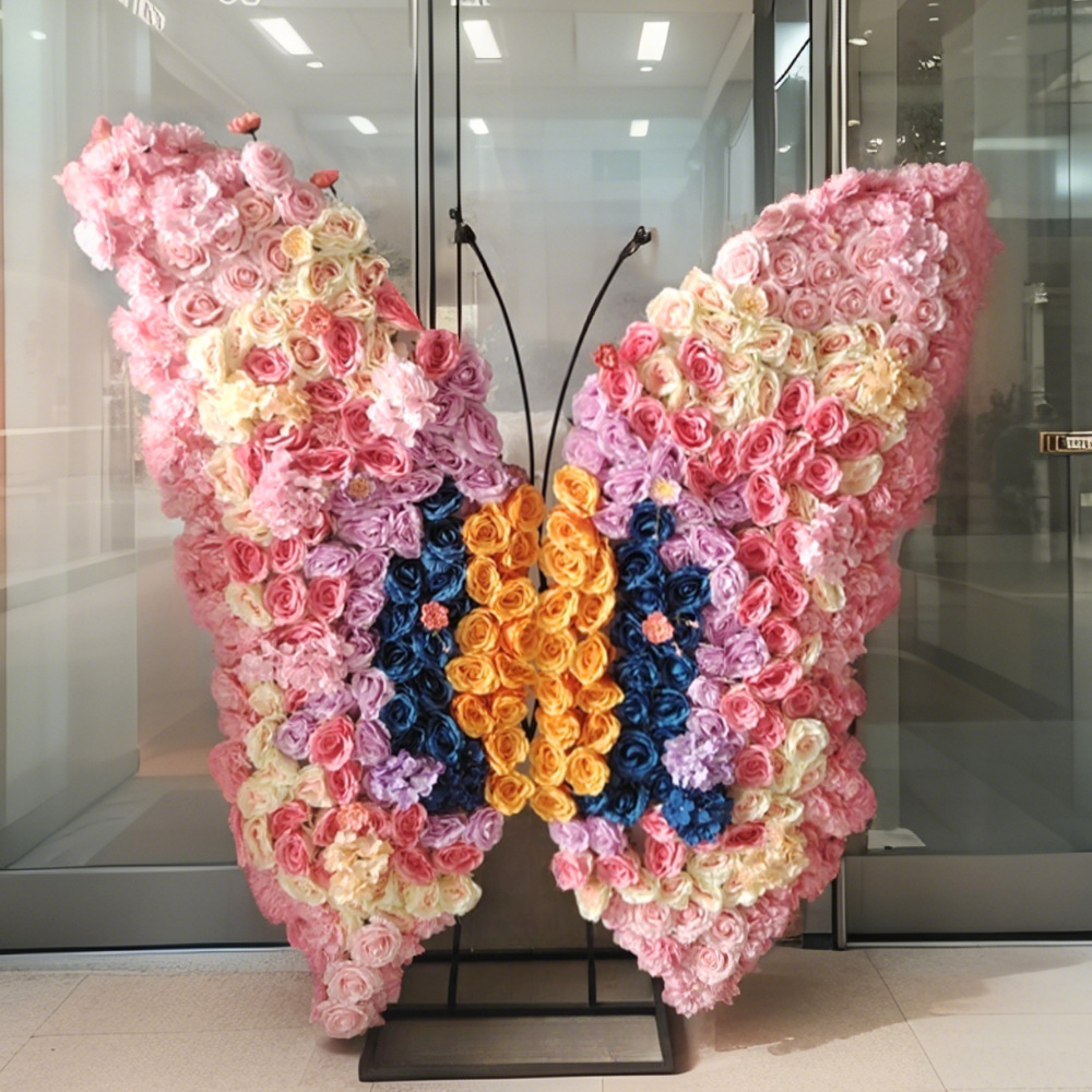 Un juego de flores de marco de mariposa de 1,5 m