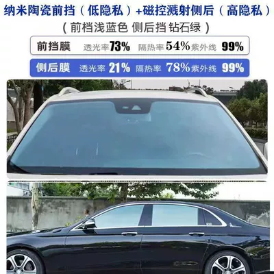 Automotive Film — Explosion-Proof High-Definition Primary Color Film - car-suv-new-car-film-full-car-package-construction-ice-blue-front-fender-diamond-green-side-and-rear-fender