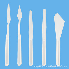 Student Plastic Handle Art Palette Knife Set 5-Pack Oil Painting Palette Knives Gouache Acrylic Painting Single Scoop Knife Wholesale