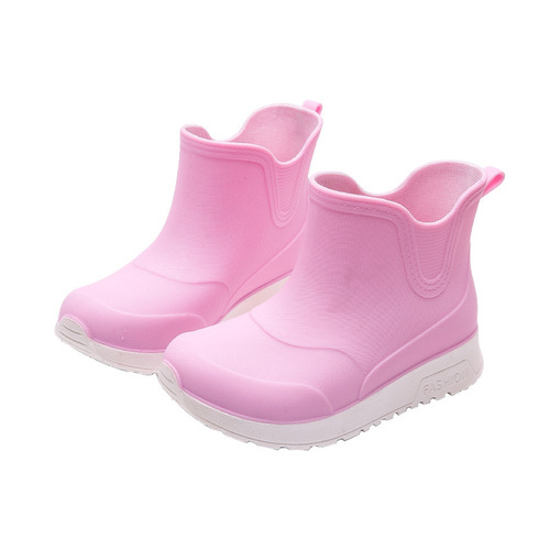 Japanese fashion children's rain boots for men and women, non-slip thick-soled wear-resistant rain boots for rainy days, waterproof shoes, water boots and overshoes