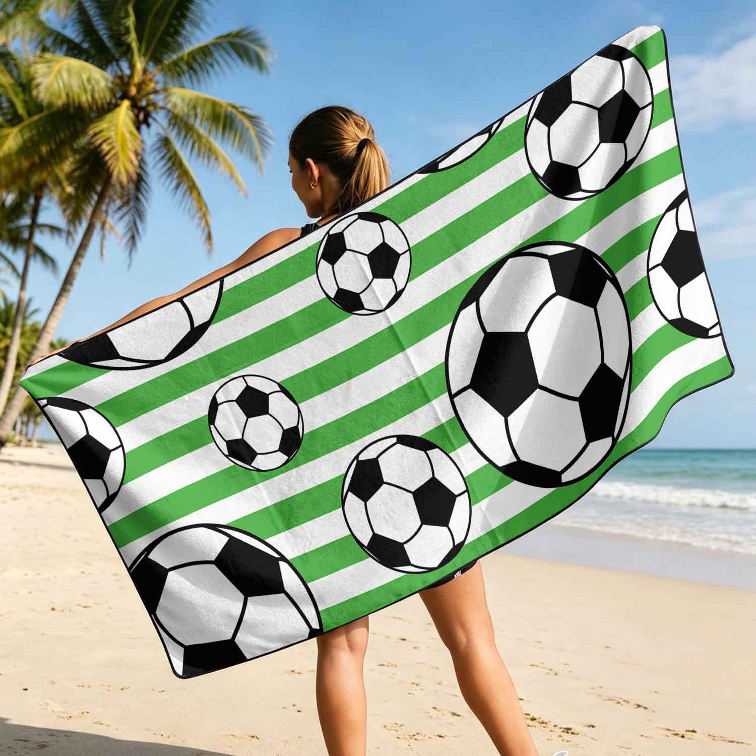 Printed bath towel and car seat cover 2-in-1, ultra-fine fiber outdoor beach and car dual-use universal seat cushion