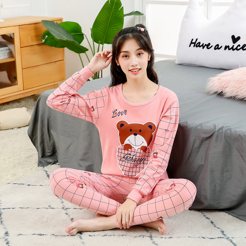 MG 핑크 체크무늬 곰