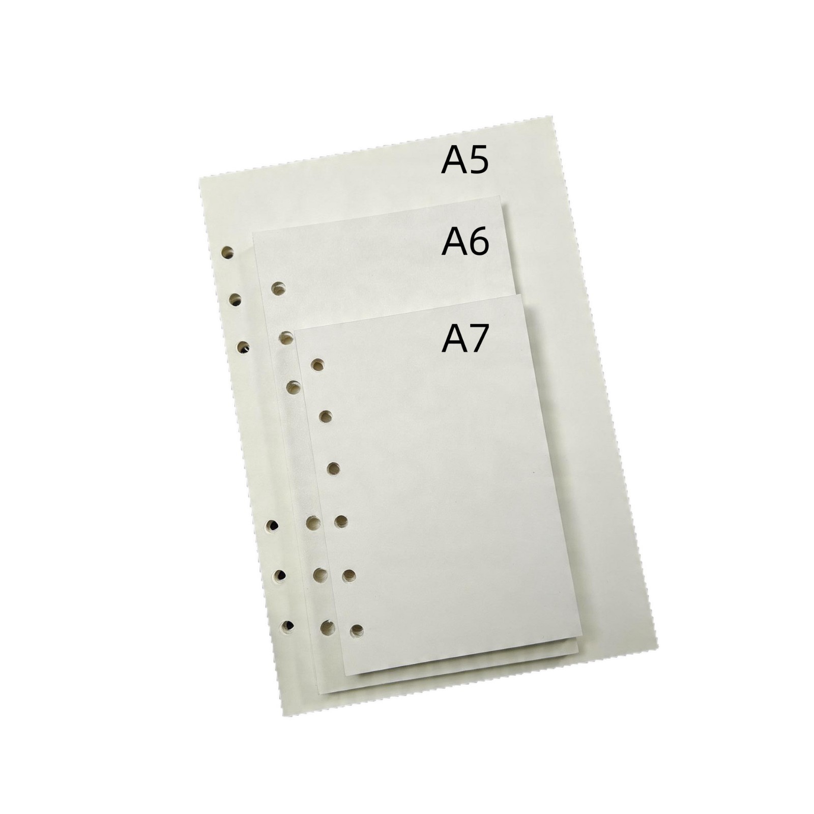 Fábrica de 6 hoyos de hojas sueltas Punto de reemplazo cuadrado línea horizontal en blanco mezclado página interior A5A6A7 cuaderno de cuentas de mano grosor del núcleo interno