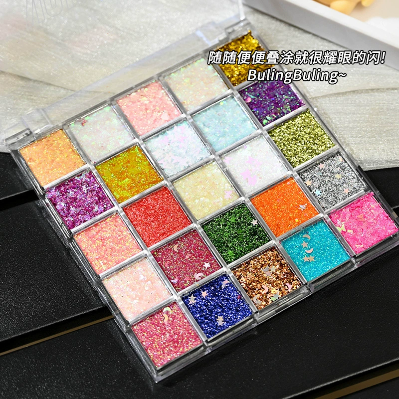 Блестящие ногти с sequins, блестящие прозрачные матовые тени для век, 25 оттенков, землистые тона, оптика