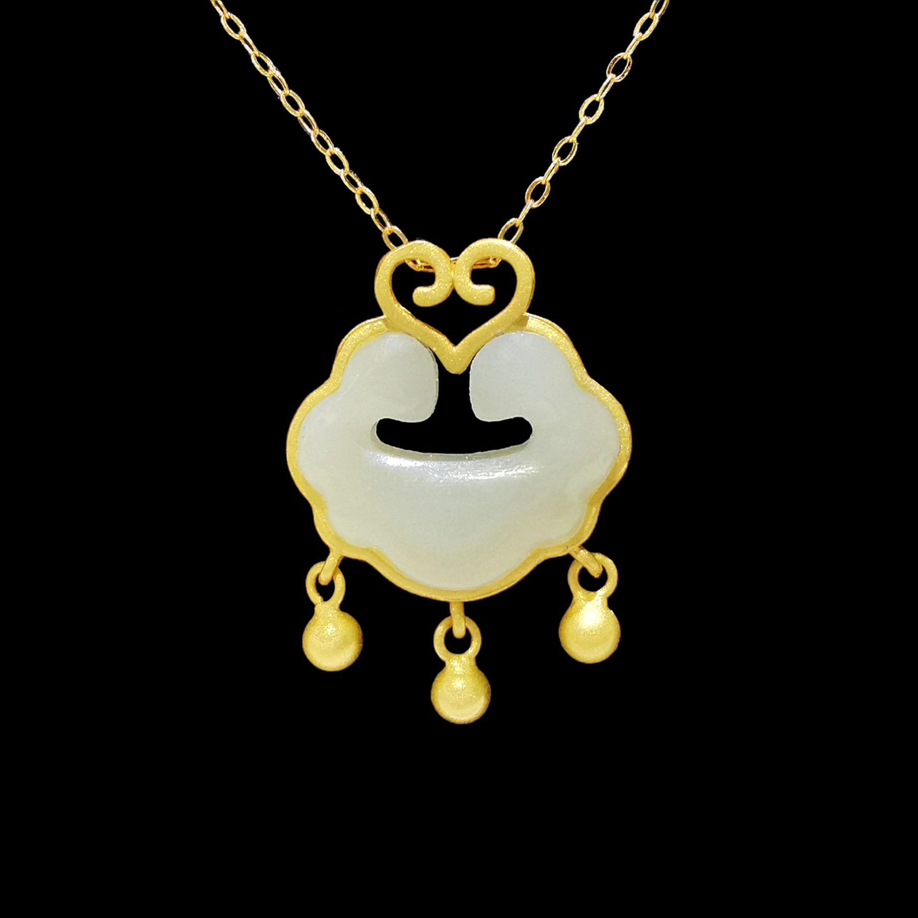 玲珑平安锁黑底