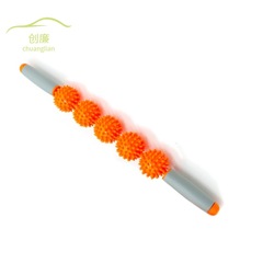 Hedgehog ball muscle massage stick, three-ball wolf tooth fascia stick, relaxation roller yoga massage wheel, five-ball yoga stick