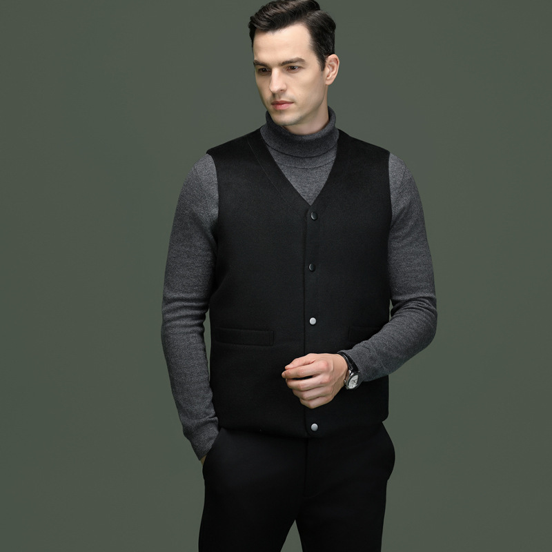 Thirty Autumn and Winter Down Padded Jackets Vest for Middle-aged Men's Business Commuter Short Inner Walls Official Bottoming Vest