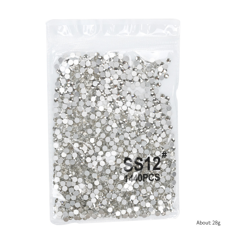 투명한 백색 다이아몬드 SS12 (약 1440)