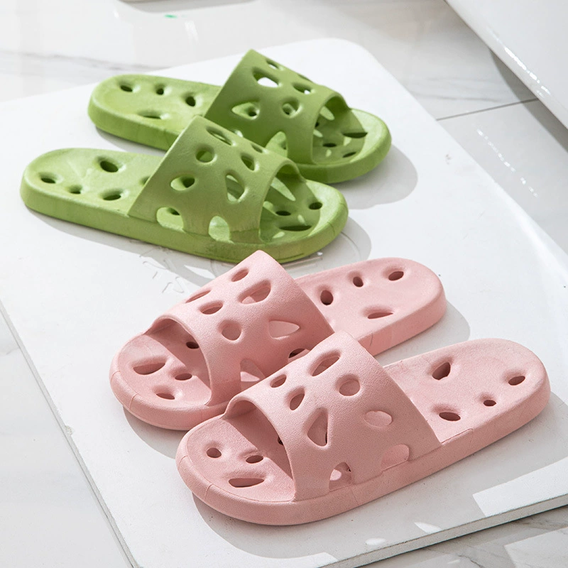 Тапочки для ванной комнаты, нескользящие, из ПВХ, домашняя обувь с защитой от запаха, быстросохнущие тапочки с вырезами для мужчин и женщин, пары