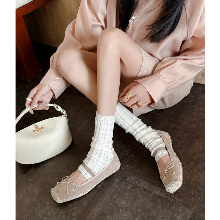 Genuine Leather Retro Mary Jane Shoes for Women 2026 New Style Small Leather Shoes College Style Ballet Flat Shoes Shallow Mouth Single Shoes