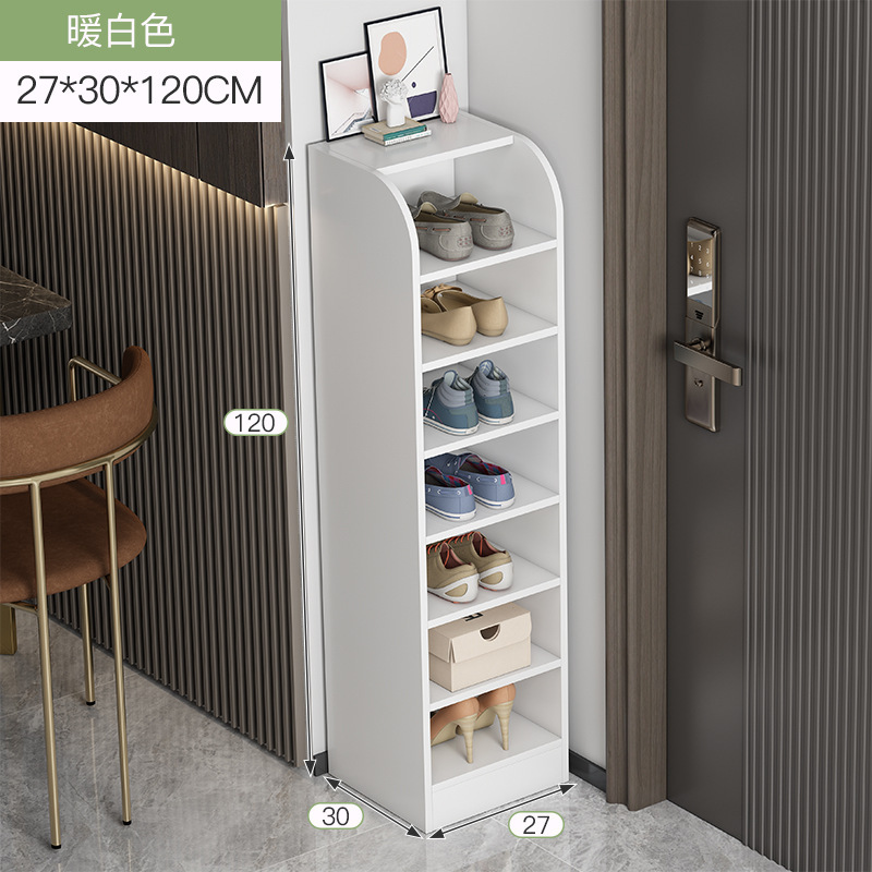 Zapatero puerta simple hogar multi-capa de almacenamiento artefacto ahorro de espacio dormitorio alquiler pequeño a prueba de polvo estrecho gabinete de zapatos