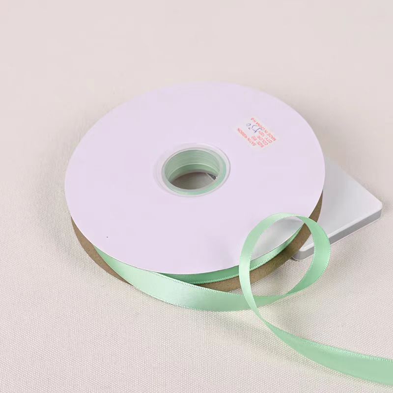 1234cm cinta verde menta cinta cinta cinta cinta de seda hecha a mano decoración de boda flor caja de regalo embalaje horneado