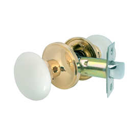 陶瓷球锁亮金色房门浴室锁白色圆形陶瓷厕所门锁golden door knob