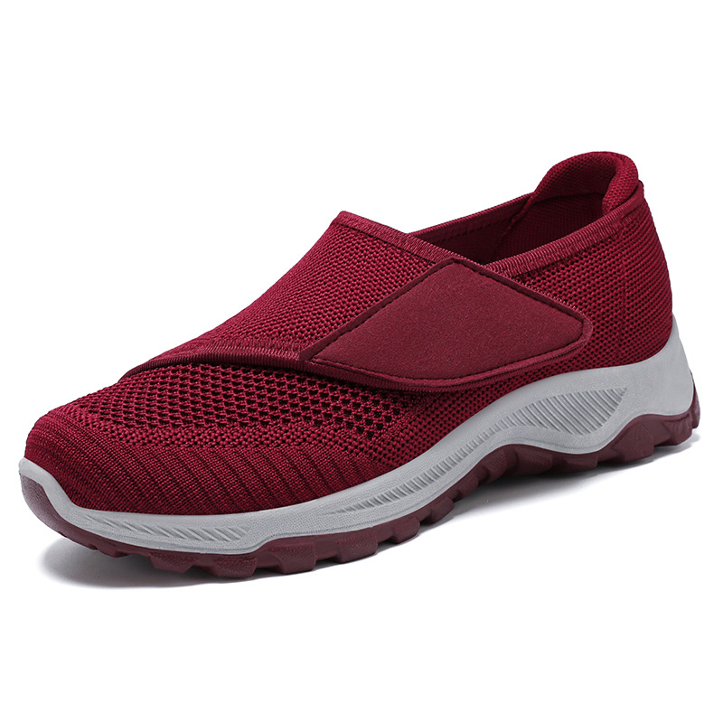 Zapatos de mujer, zapatos informales de primavera, zapatos cómodos de suela blanda para mamá, zapatos de mujer transpirables y que no sofocan, zapatos de malla con velcro, dropshipping