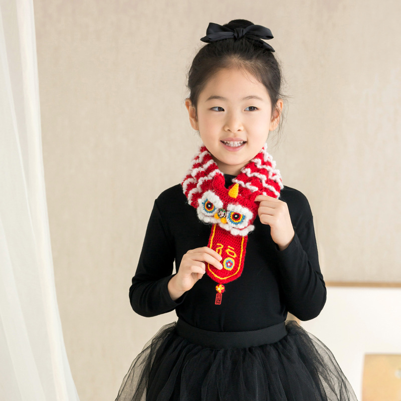 苏苏姐家醒狮围脖羊毛diy围巾钩针编织毛线团自制材料包