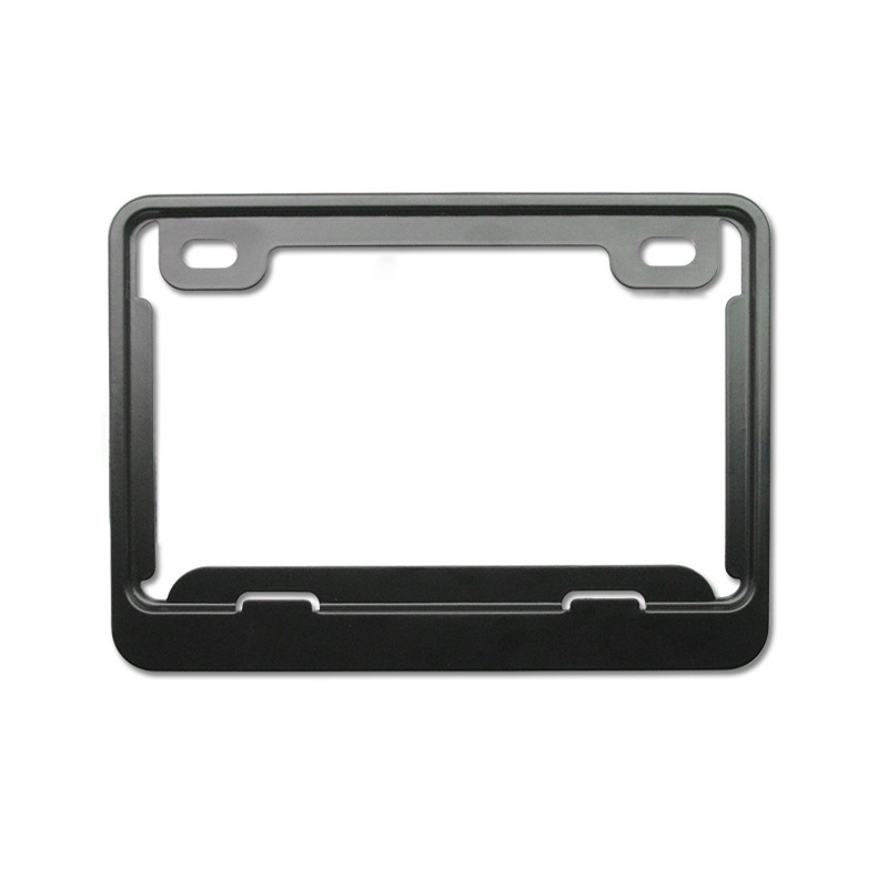 Motuoche Motorcycle License Plate Frame Carbon Fiber Aluminum Alloy (License plate holder/license plate holder) - hollow-black