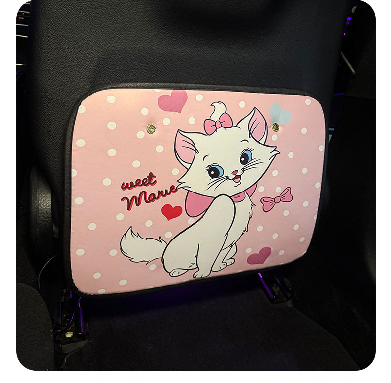 Pink Kitten Anti-Kick Pad Universal Rear Seat Back Anti-Dirty Protective Pad Car Rear Seat Protective Pad Anti-Wear Pad