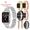 apply Apple watch iWatch Strap 6 generations Five Zhu Inlaid Diamond apple watch5 Stainless steel Metal bracelet